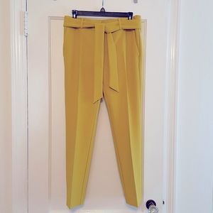 Loft Belted Slim Leg Ankle Pant